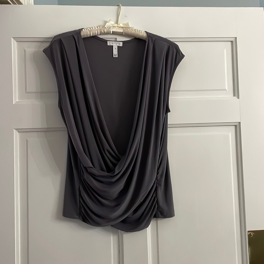 Jersey faux wrap top
